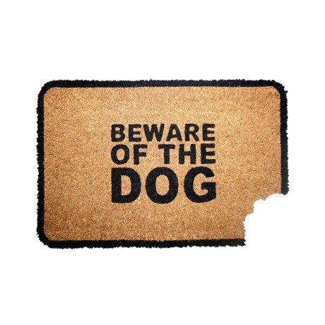Alfombra felpudo en coco 40x60x1.5cm diseño Beware of the Dog Beware of the Dog