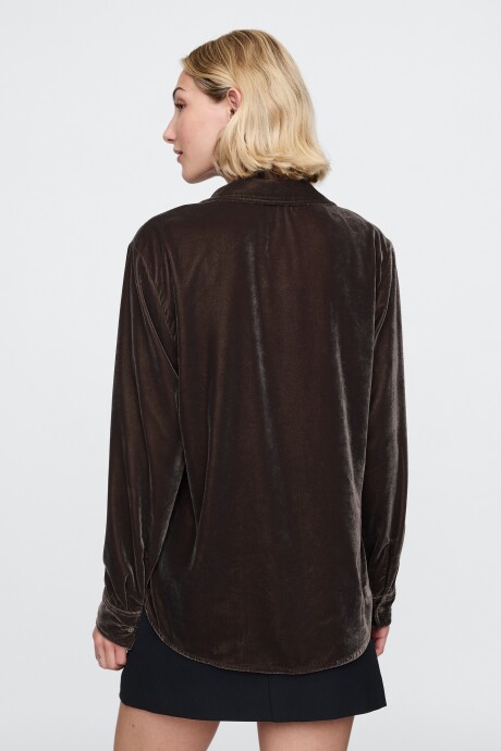 Camisa Terciopelo Mujer Terra Brown