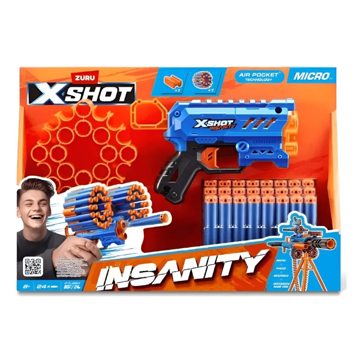 Lanzador X-Shot Micro + 24 Dardos 