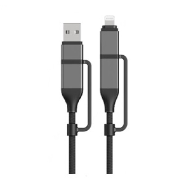 Cable usb 4 en 1 negro