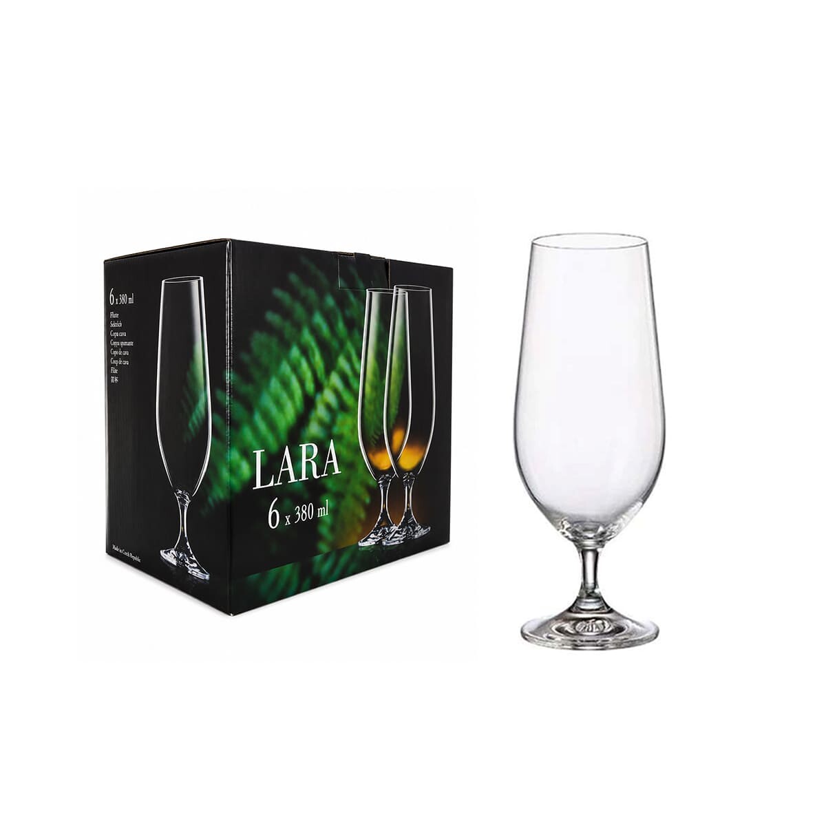 Set copas cerveza Lara 380 ml x6 BOHEMIA 