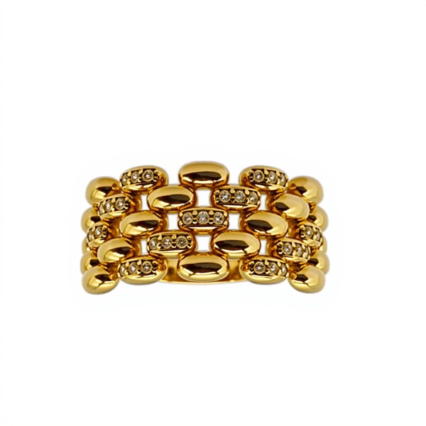 Anillo Calado-Oro bajo-Piedra Zirconia-AN8196 conpiedra