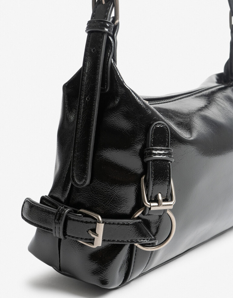 City Cartera City Hebillas - Negro