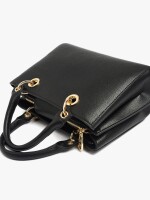 Bolso Tote Con Textura negro