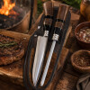 Set de Asado Artesanal - Cuchillo y Chaira Parrillero con Estuche de Cuero Madera Y Guampa N°6 Set de Asado Artesanal - Cuchillo y Chaira Parrillero con Estuche de Cuero Madera Y Guampa N°6