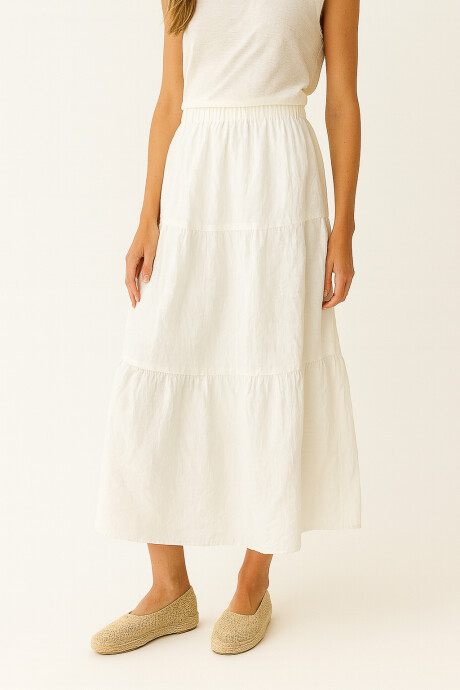 Falda Delbino Blanco