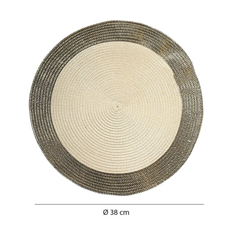 Mantel Individual Diseño Glow Redondo en PP Ø38Cm Paramount Dorado
