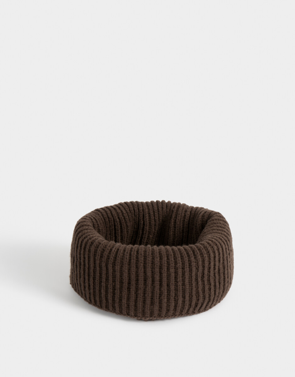 Cuello Tejido Chocolate 
