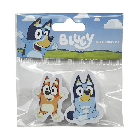 Pack x 2 Goma de Borrar Bluey 4 cm U