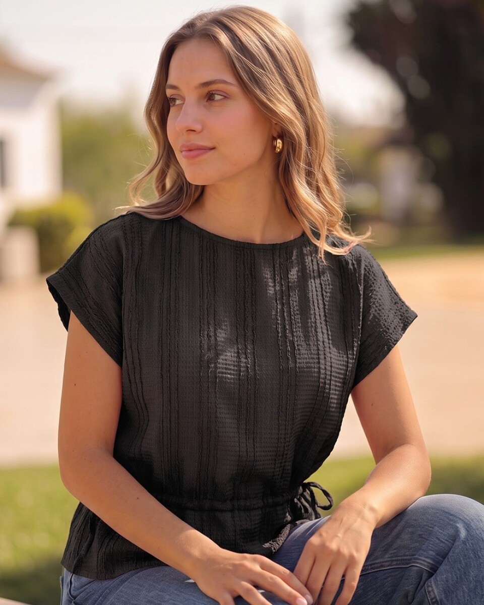 Blusa Casual. - Negro 