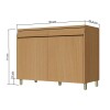 Bajo mesada 2 Puertas 2 cajones 120 - Simone Bajo mesada 2 Puertas 2 cajones 120 - Simone