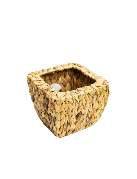 MACETERO CUADRADO JACINTO AGUA 18x18x14CM NATURAL MACETERO CUADRADO JACINTO AGUA 18x18x14CM NATURAL