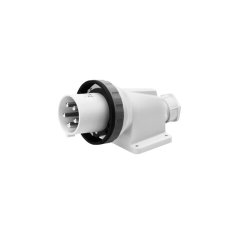 Ficha macho tipo industrial, 3P+T, 63A-500V, color negro GG1454