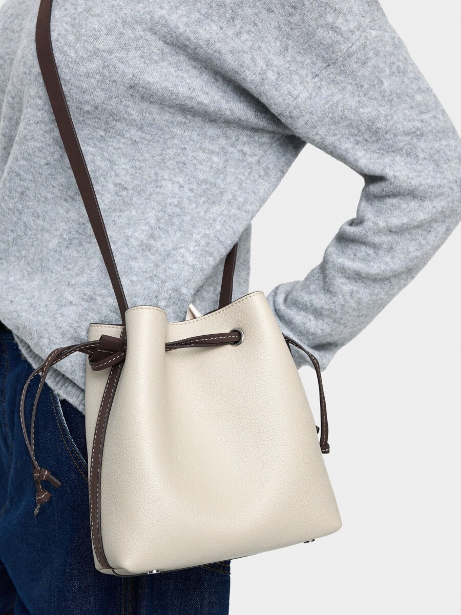 Bolso Bandolera Con Cordón crudo