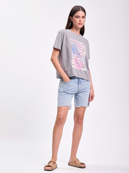 Remera estampa Cenicienta Gris