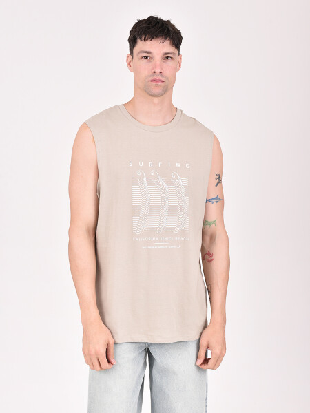 MUSCULOSA CALIFORNIA VERDE GRISACEO