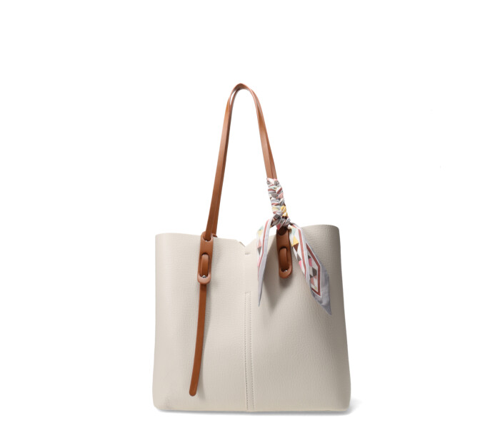 Cartera Miss Carol CHIEF con pañuelo decorativo Beige