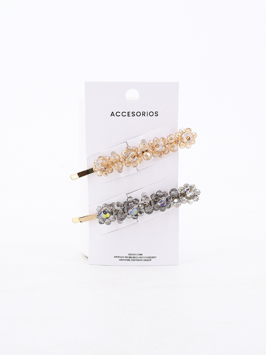 BROCHE PACK x 2 - DORADO 