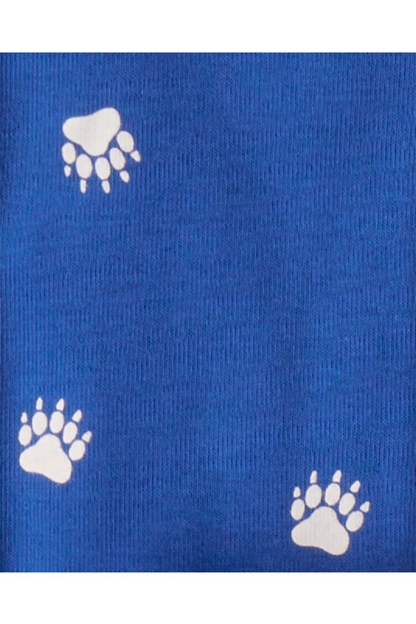 Pijama cuatro piezas de algodón, dos remeras manga larga y dos pantalones Sin color