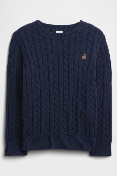 Buzo De Algodón Cable Toddler Niño New Navy