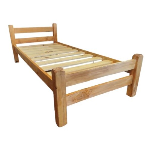 Cama de madera 1 plaza maciza linea nacional 190 x 80 cm Cama de madera 1 plaza maciza linea nacional 190 x 80 cm