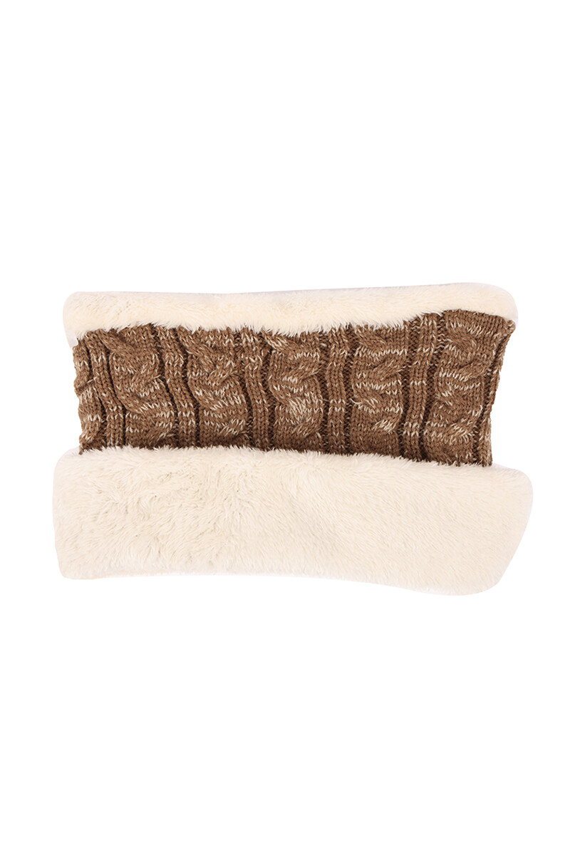 Cuello polar jaspeado Beige