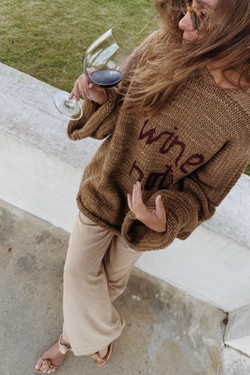 Sweater Wine Camel