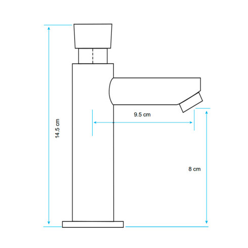 Lavatorio Pressmatic 22Mm Cromo Con Temporizador Aqualia Burdeos 000