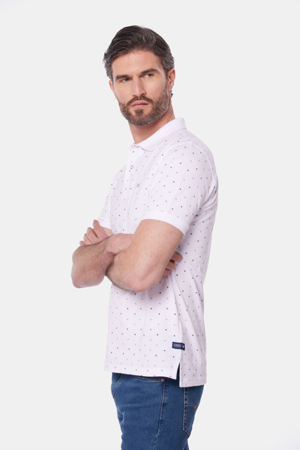 REMERA POLO ESTAMPADA Blanco