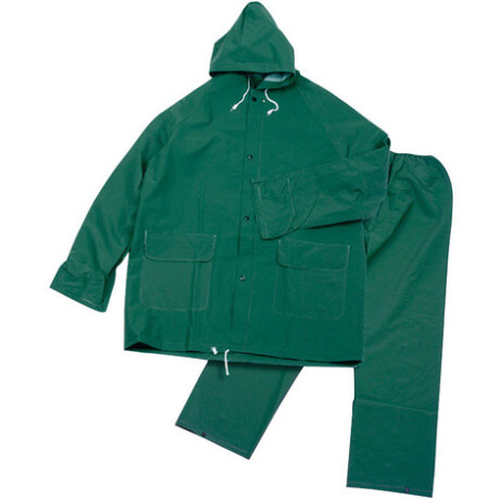 EQUIPO DE LLUVIA PVC 0.35MM VERDE TALLE M PAULISTA ++ N/a