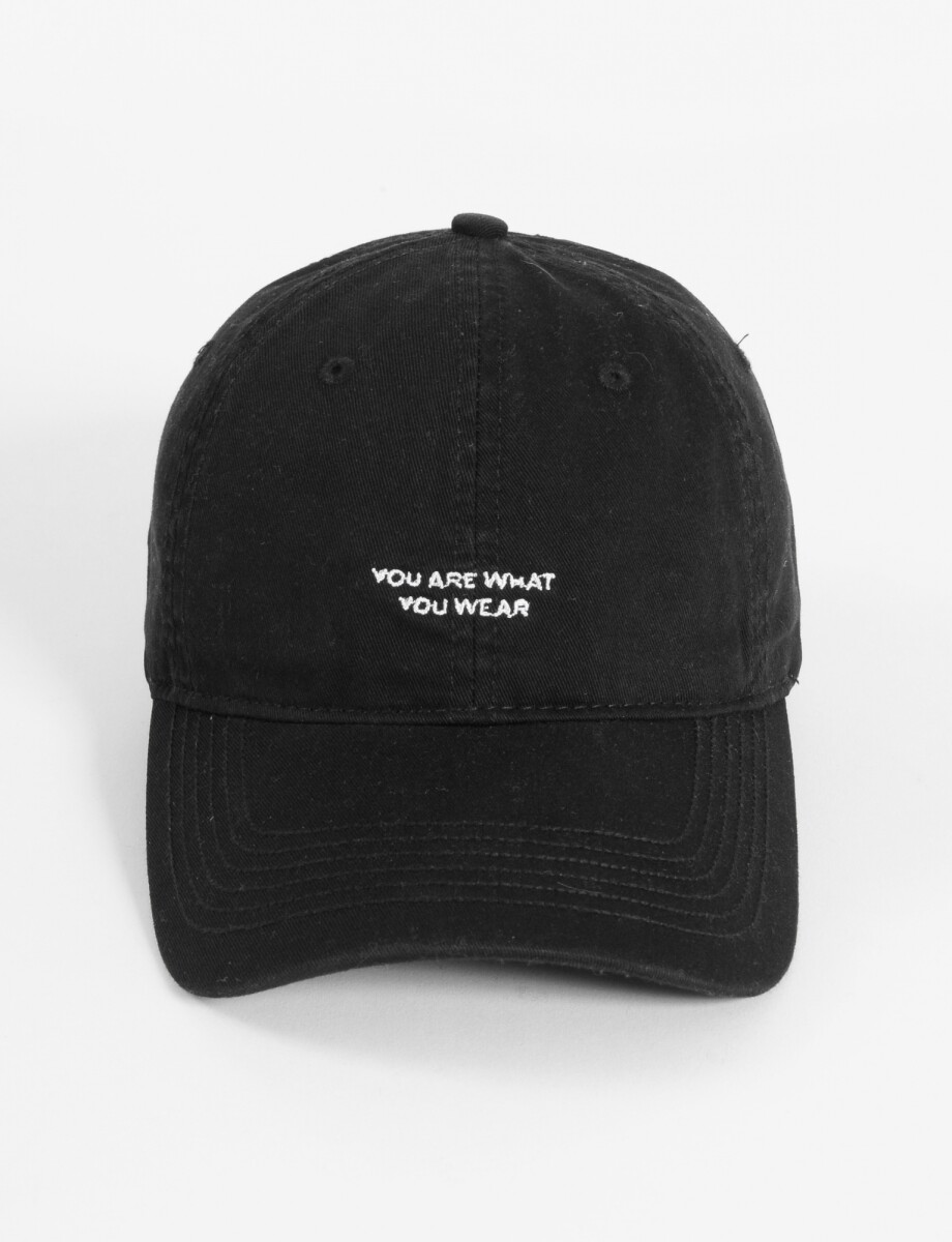 Cap you are what you wear - negro 