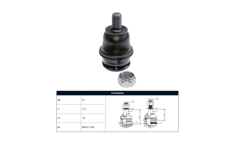 Rotula Del Hyundai Atos 98-25 Der/Izq Rotula Del Hyundai Atos 98-25 Der/Izq