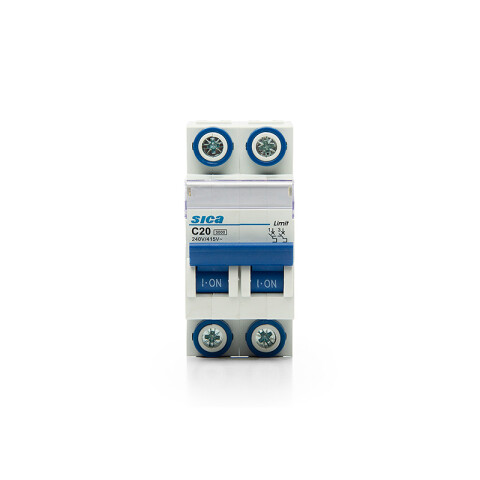 Llave térmica din Sicalimit 2P 20A 3kA SK2220