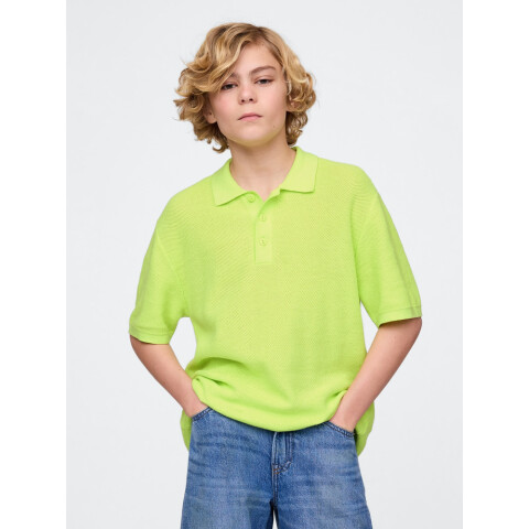SU25 SS POLO SWEATER SUPERLIME