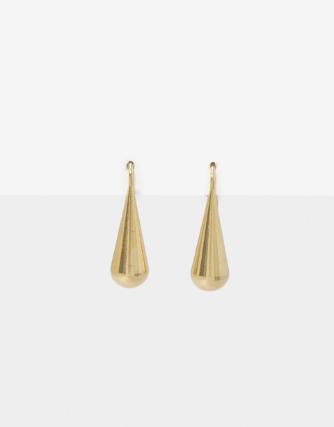 Aros Colgantes Cortos Metal Aros Cortos De Acero Dorado - Dorado