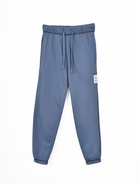 PANTALÓN PESPUN AZUL PIEDRA