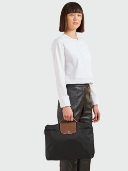 Longchamp -Maletín plegable de nylon, Le pliage Negro
