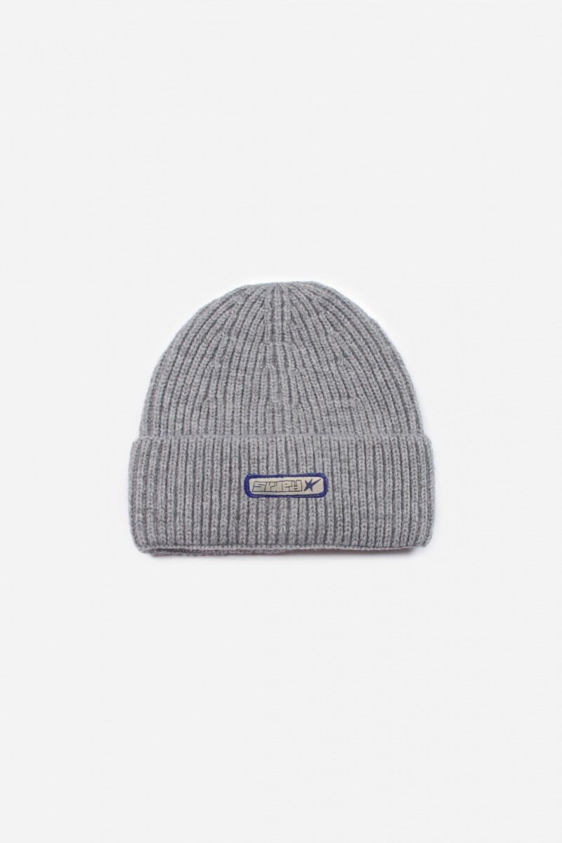 Gorro beanie textura gris