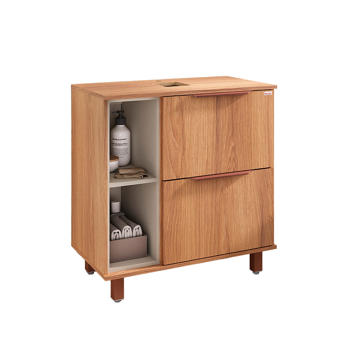 Mueble De Baño Lívia Con Pies 78 Color Catedral Con Nude 