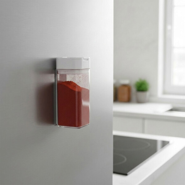 Especiero Salero Pimentero Magnético Frasco Contenedor Blanco S