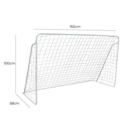 Set X2 Arcos Fútbol Metal 150x100 + Red + 8 Estacas Set X2 Arcos Fútbol Metal 150x100 + Red + 8 Estacas
