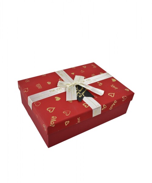 Caja rigida - 18x25x7,5 cm - For You ROJO