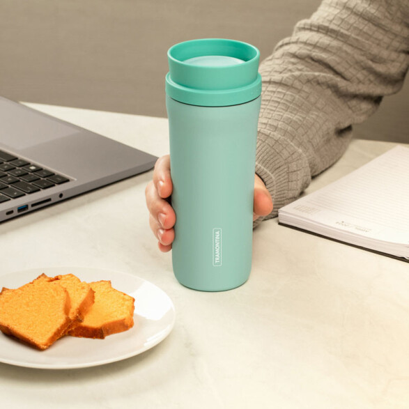 Vaso térmico 460ml con boquilla 360° verde -TRAMONTINA TF6734