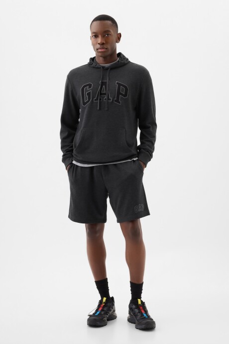 Short Deportivo Sin Felpa Logo Gap Hombre B85 Charcoal Hthr Grey