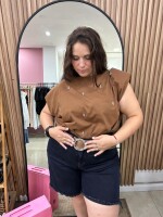 Bermuda Flor Jazmin Lisa Negro