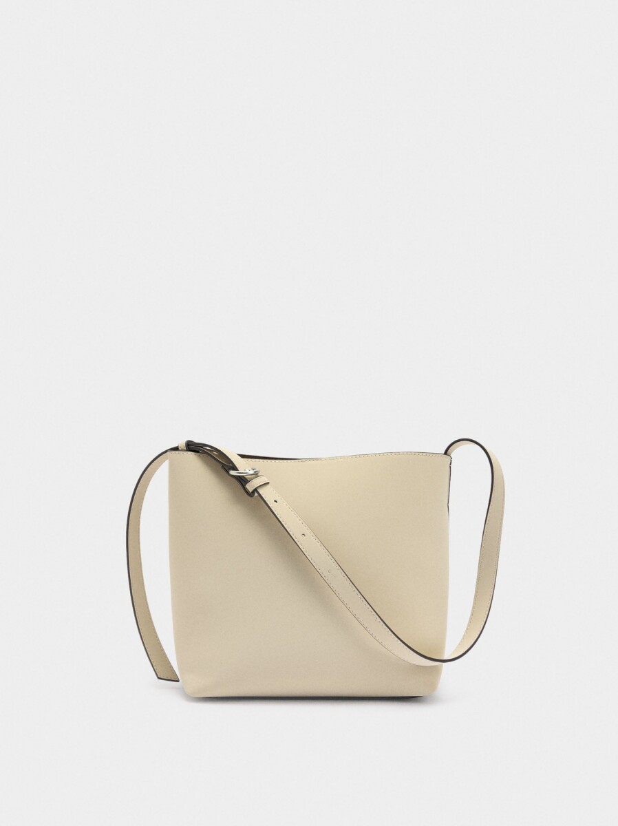 Bolso De Hombro Con Textura Suave - crudo 