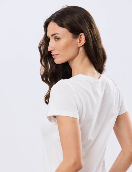 REMERA ESTAMPADA DE ALGODÓN Blanco