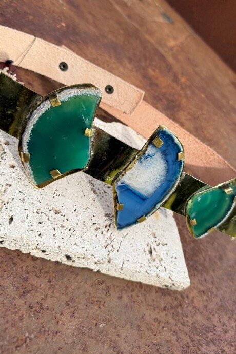 Multi Ágata Belt Verde / Azul