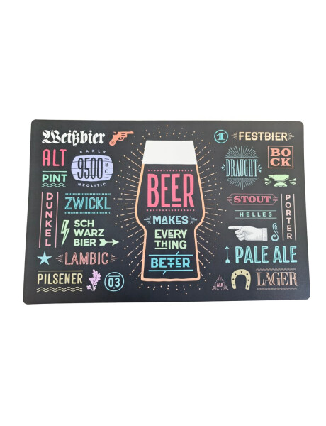 INDIVIDUAL PVC 43.5x28CM ESTAMPADO BEER INDIVIDUAL PVC 43.5x28CM ESTAMPADO BEER