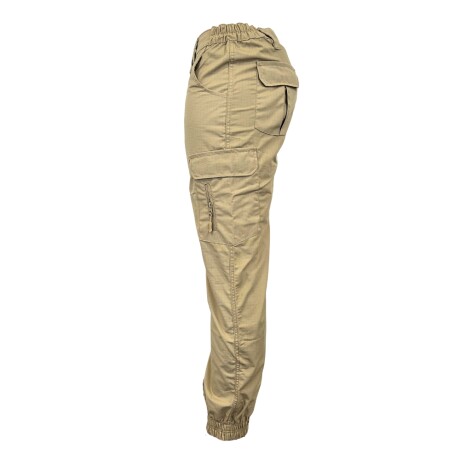 Pantalón táctico Jogger con puño Beige